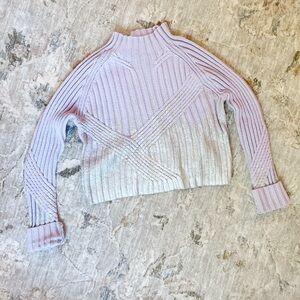 Wild fox silver and purple dipped sweater medium m